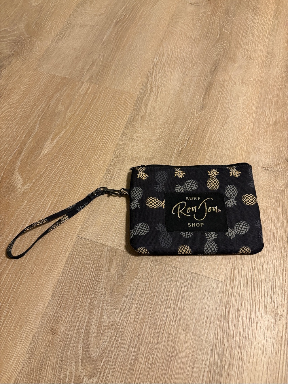 Ron Jon Surf Shop Pineapple Wristlet - Black with Gold